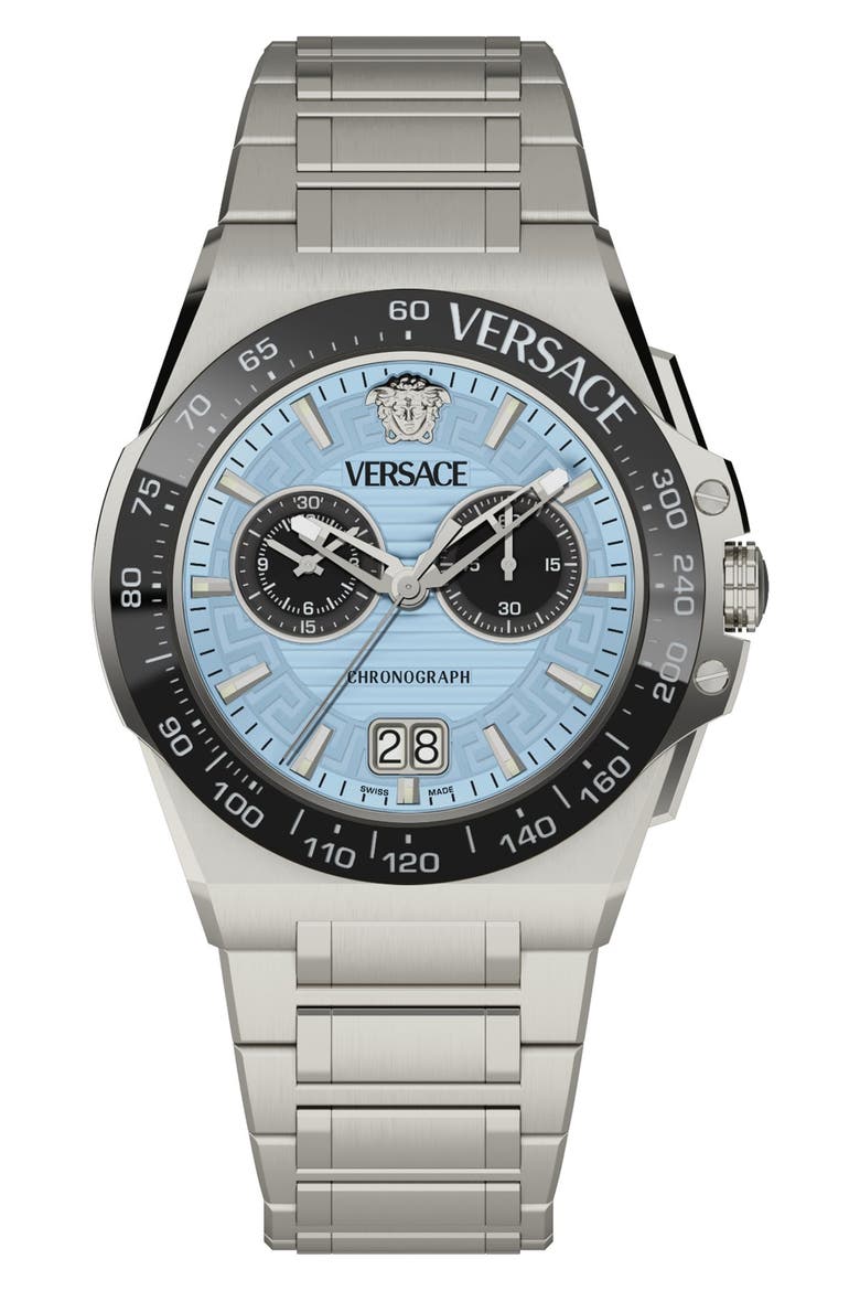 Greca Reaction Chronograph Bracelet Watch, 43mm, Alternate, color, IP STAINLESS STEEL
