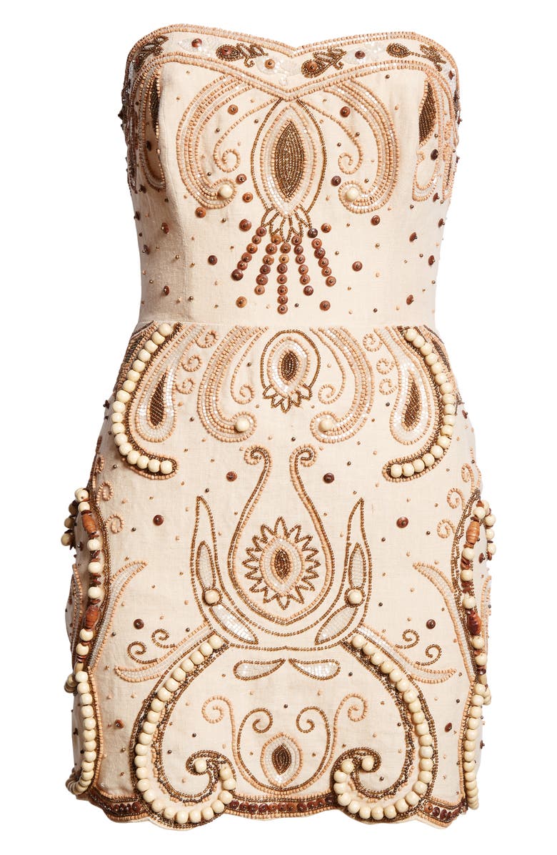 Ramy Brook Kamiyah Beaded Strapless Dress, Alternate, color,