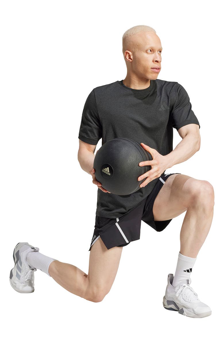 adidas Training Essentials Structure T-Shirt, Alternate, color, Black/ Grey