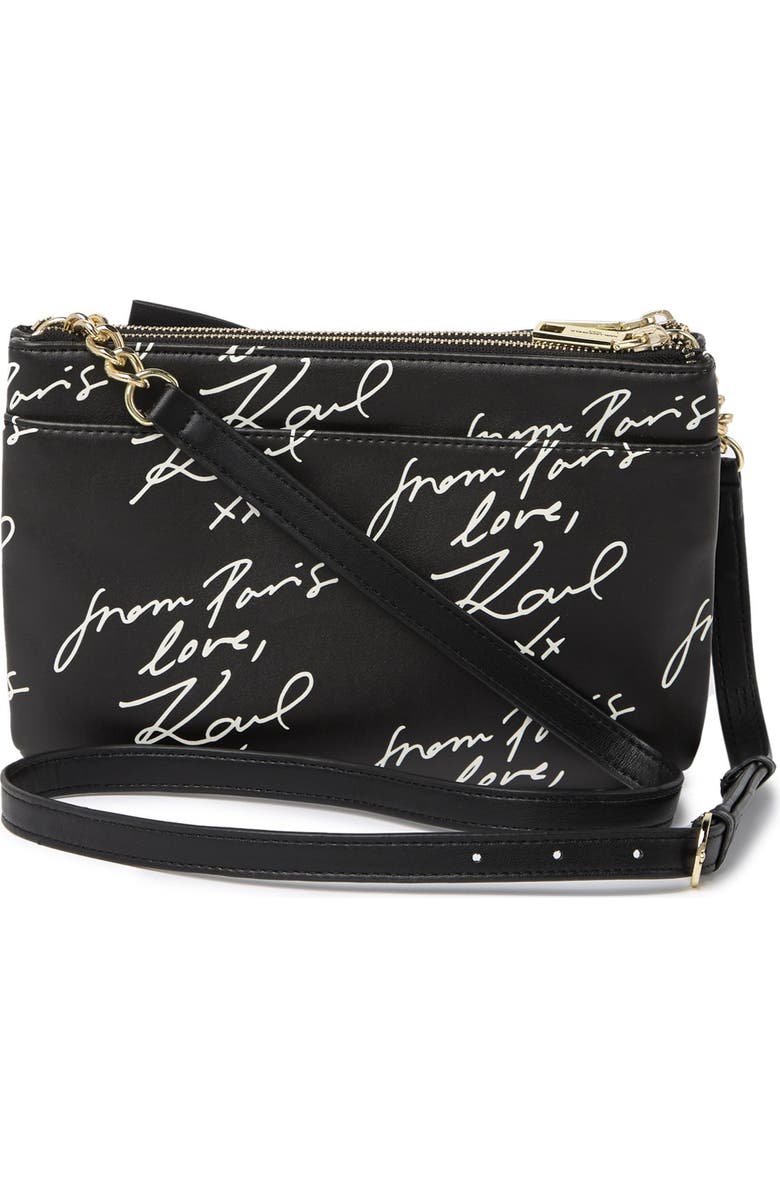 KARL LAGERFELD PARIS Kris Bow Printed Crossbody Bag, Alternate, color,