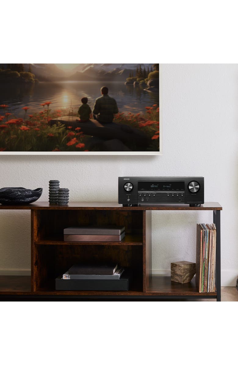 Denon AVR-S670H 5.2 Channel 8K Home Theater Receiver with Dolby TrueHD Audio, HDR10+, and HEOS Built-In, Alternate, color, Black