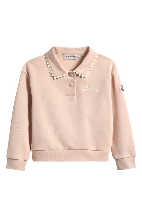 Kids' Logo Cotton Polo Sweatshirt