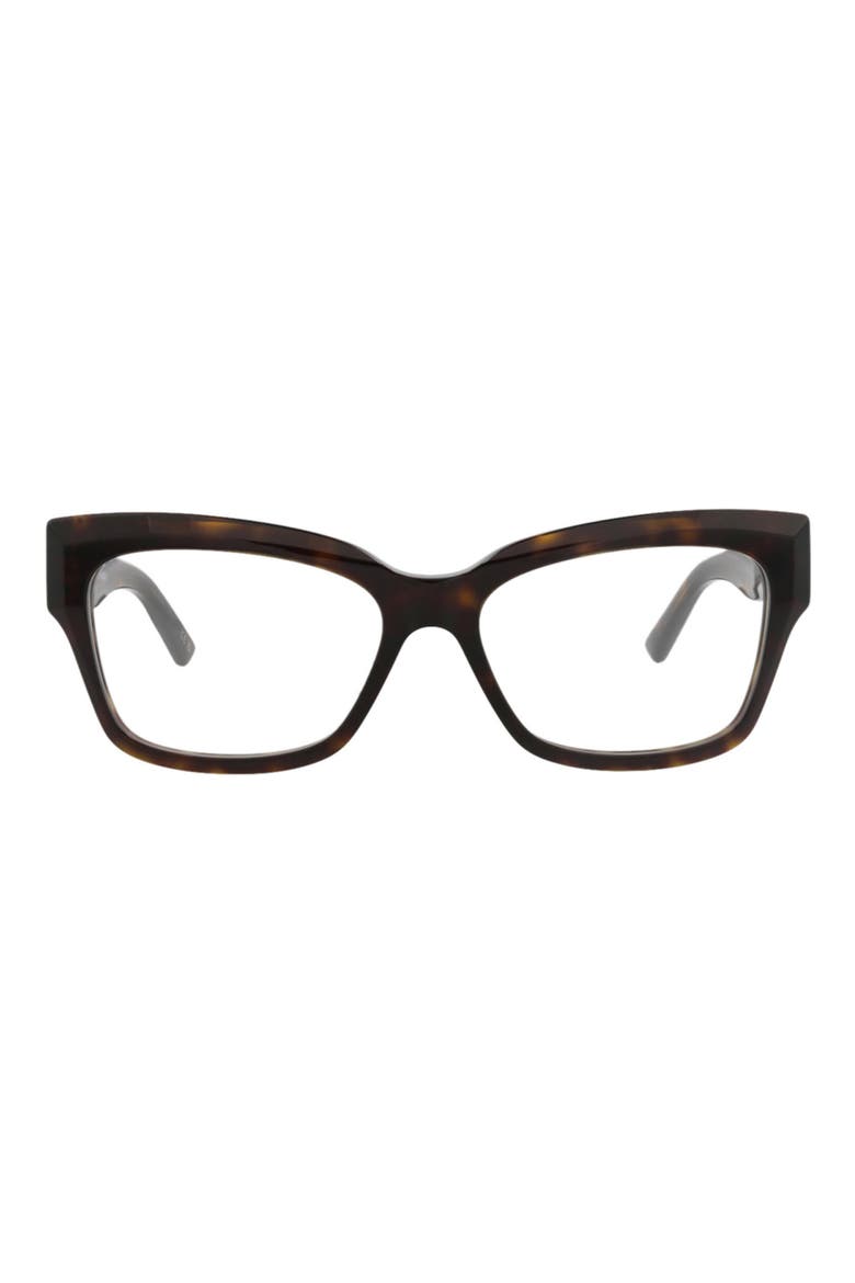 55mm Rectangular Optical Glasses, Main, color, HAVANA HAVANA TRANSPARENT