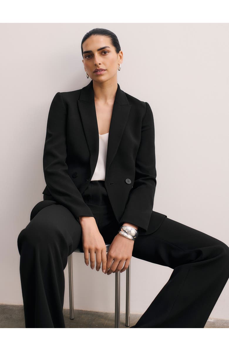 The Fold Lexington Clever Crepe Pants, Alternate, color, Black