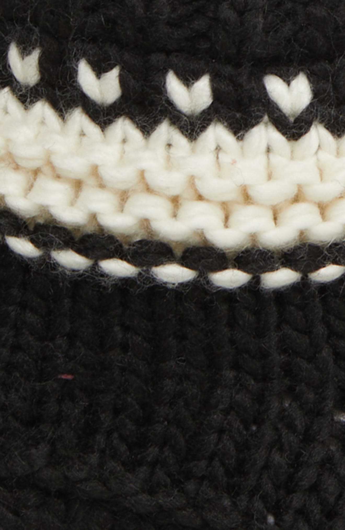 Nordic Flake Fleece Lined Slipper Socks, Alternate, color, BLACK