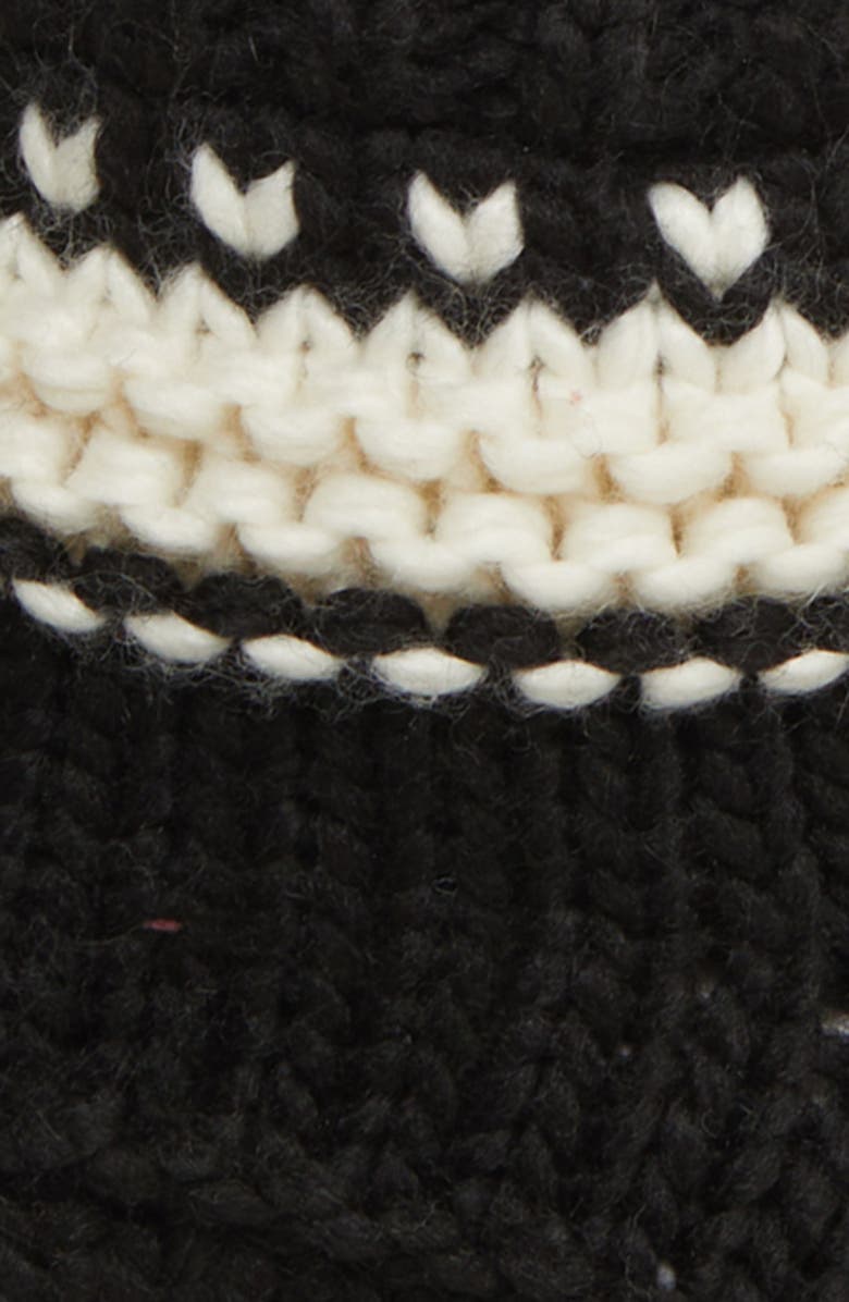 MeMoi Nordic Flake Fleece Lined Slipper Socks, Alternate, color, Black