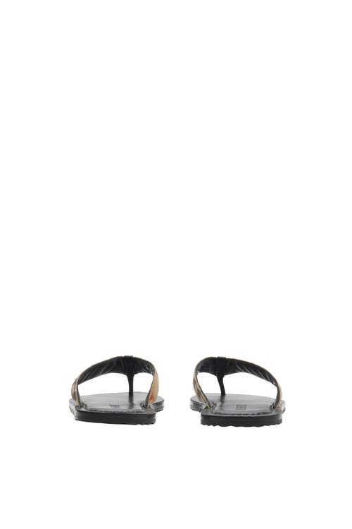 Burberry Pavilion Check Sandal In Sand