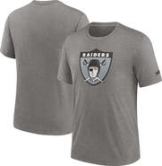 Nike Men's Nike Heather Charcoal Las Vegas Raiders Rewind Logo Tri-Blend T-Shirt