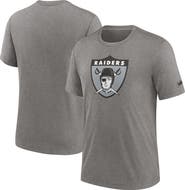 Nike Men's Nike Heather Charcoal Las Vegas Raiders Rewind Logo Tri-Blend T-Shirt
