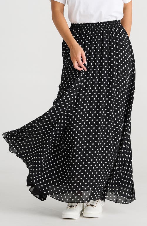 BRAVE + TRUE BRAVE+TRUE ALIAS POLKA DOT MAXI SKIRT 