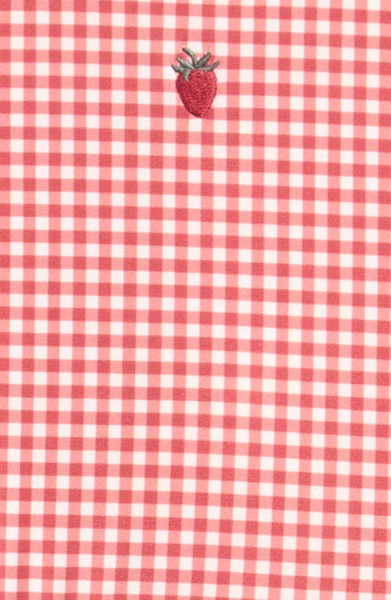 Little Planet Gingham One-Piece Swimsuit, Alternate, color, Red Gingham