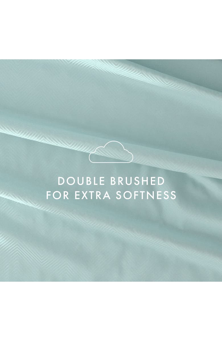 IENJOY HOME Premium Chevron Embossed Sheet Set, Alternate, color, Aqua