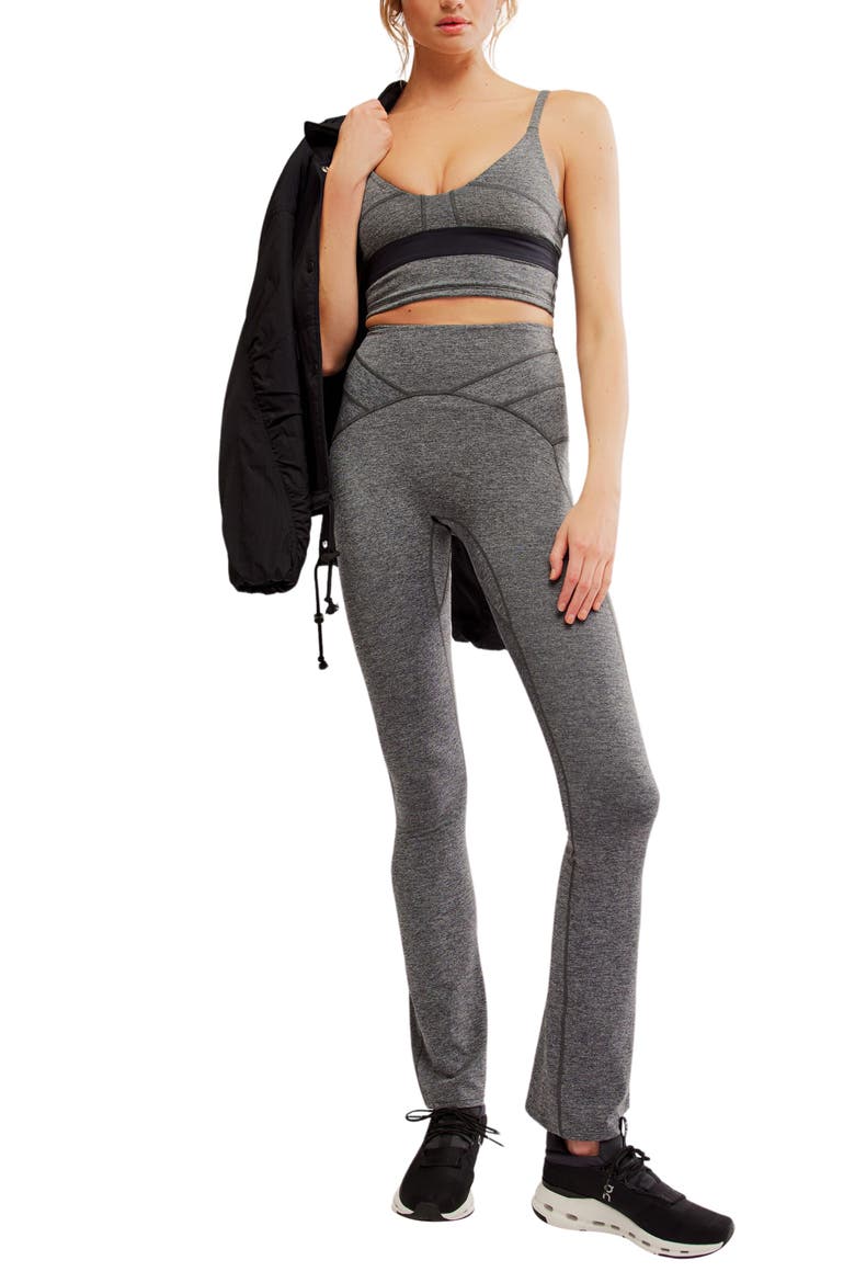 Mountain Blazing Sports Bra, Alternate, color, BLACK HEATHER