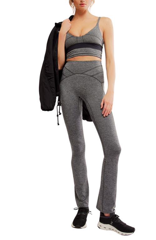 Free People Mountain Colorblock Crop Camisole In Black Combo