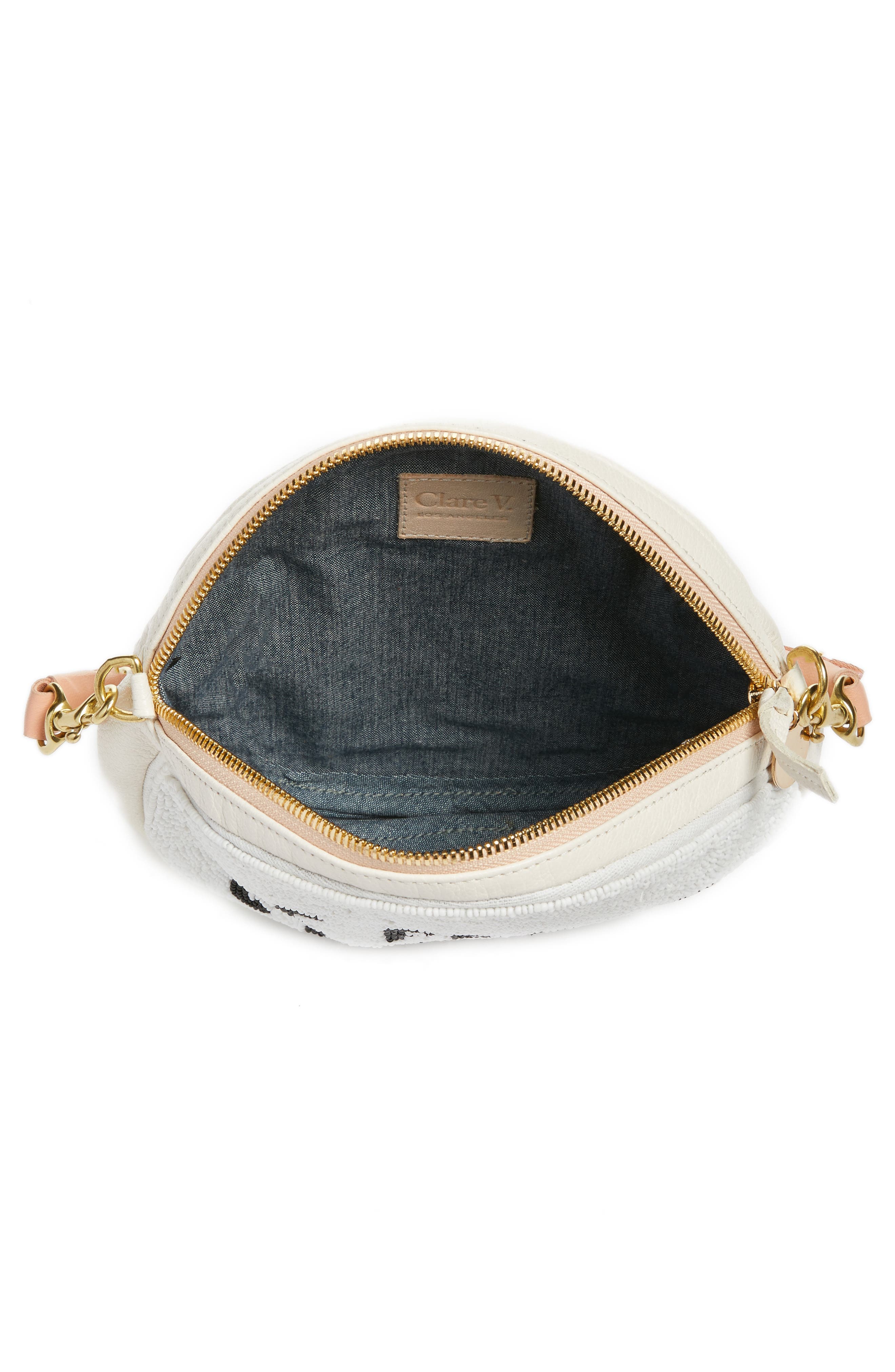 Clare V. Le Freak Beaded Circle Clutch, Alternate, color, 