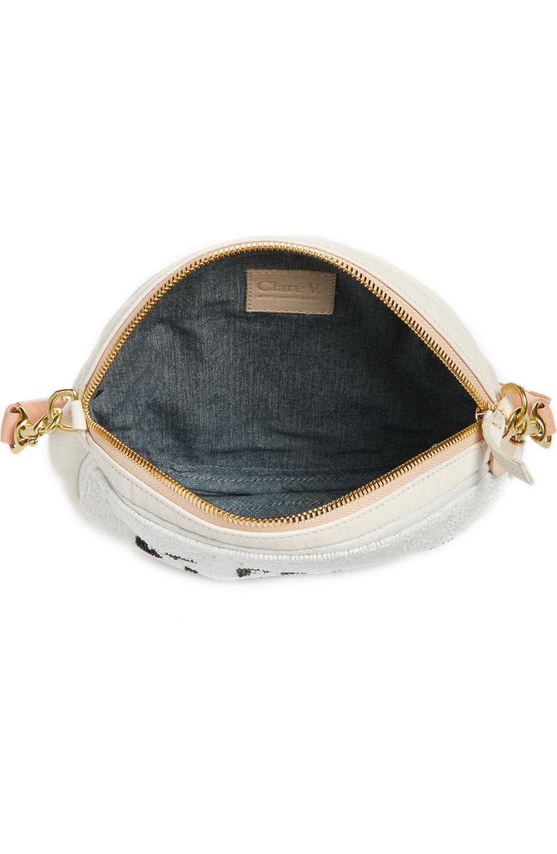 Clare V. Le Freak Beaded Circle Clutch, Alternate, color,