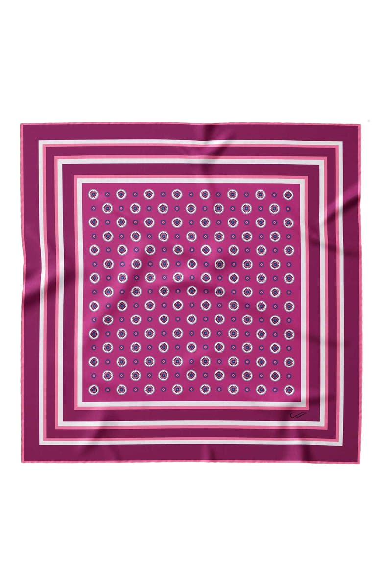 Elizabetta Pantera - Silk Pocket Square for Men, Main, color, Magenta