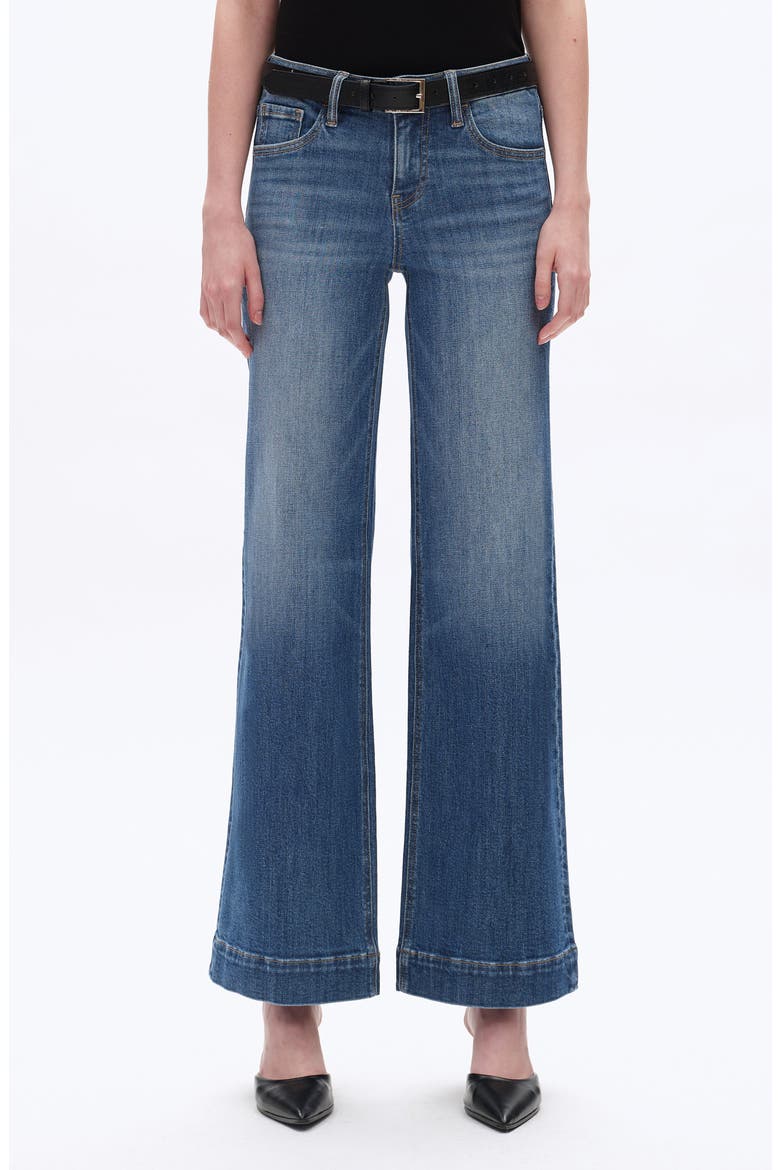Low Rise Wide Leg Jeans, Main, color, MEDIUM BLUE