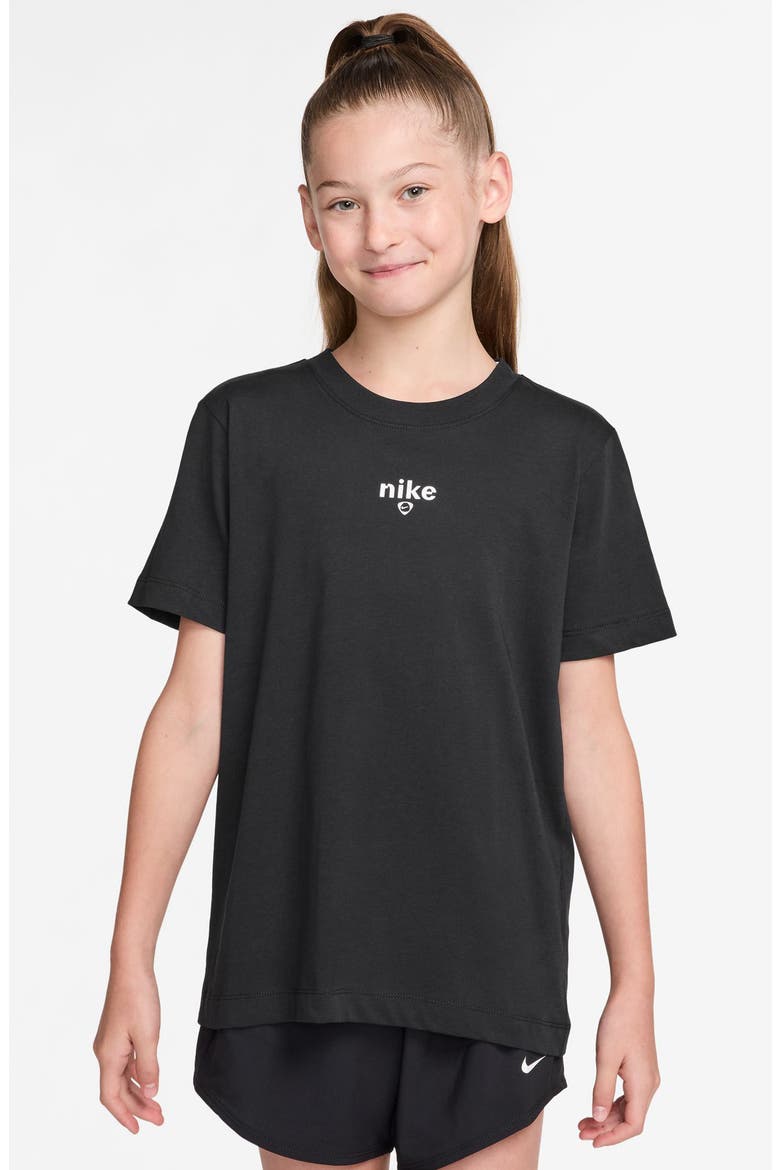 Kids' Sportswear Winged Victory Cotton Graphic T-Shirt, Main, color, BLACK