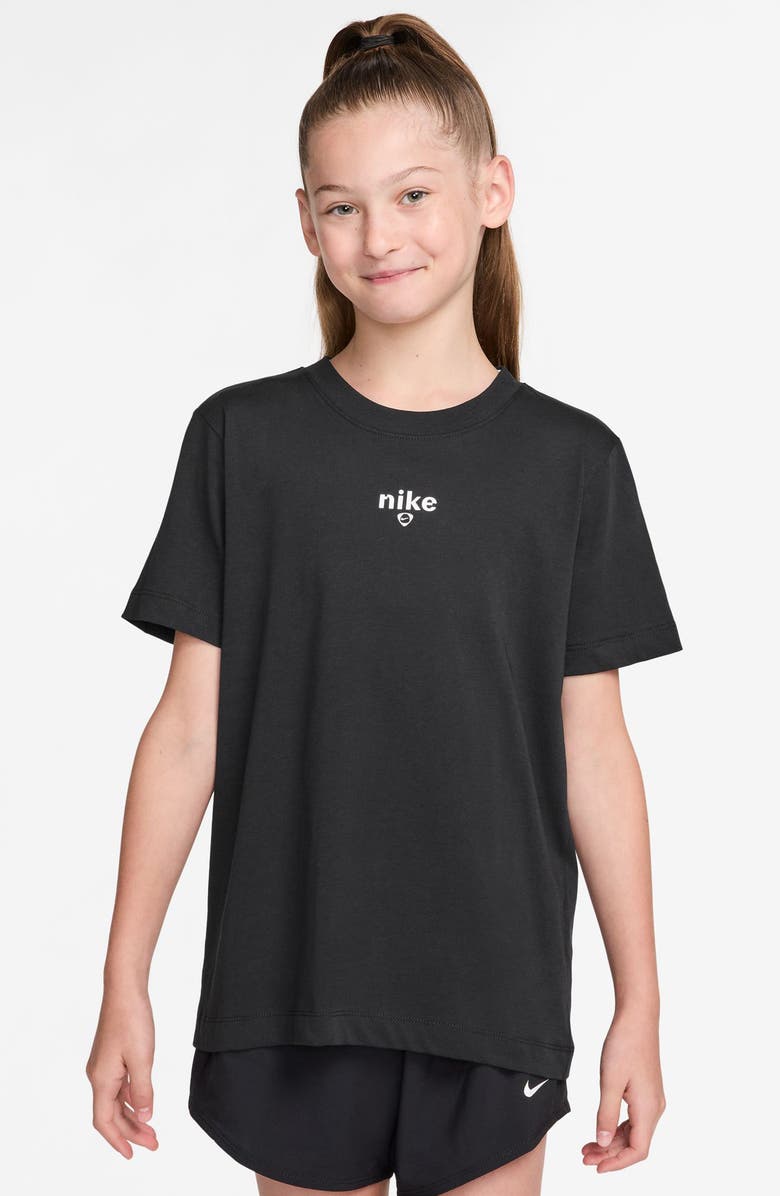 Nike Kids' Sportswear Winged Victory Cotton Graphic T-Shirt, Main, color, Black