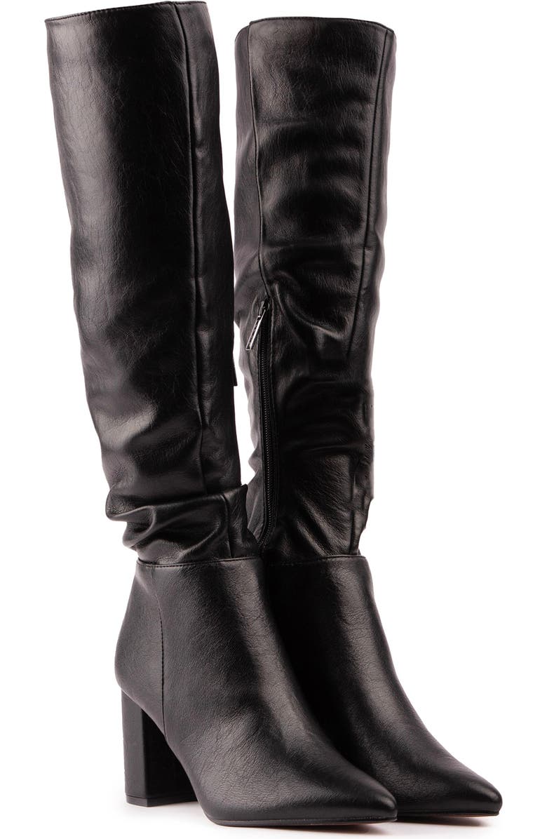 V.GAN LONDON Vegan Peach Knee-High Boots, Alternate, color, Black