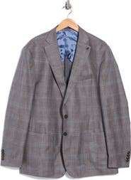 Peter Millar Crown Crafted Pearce Tailored Plaid Wool, Silk & Linen Sport Coat