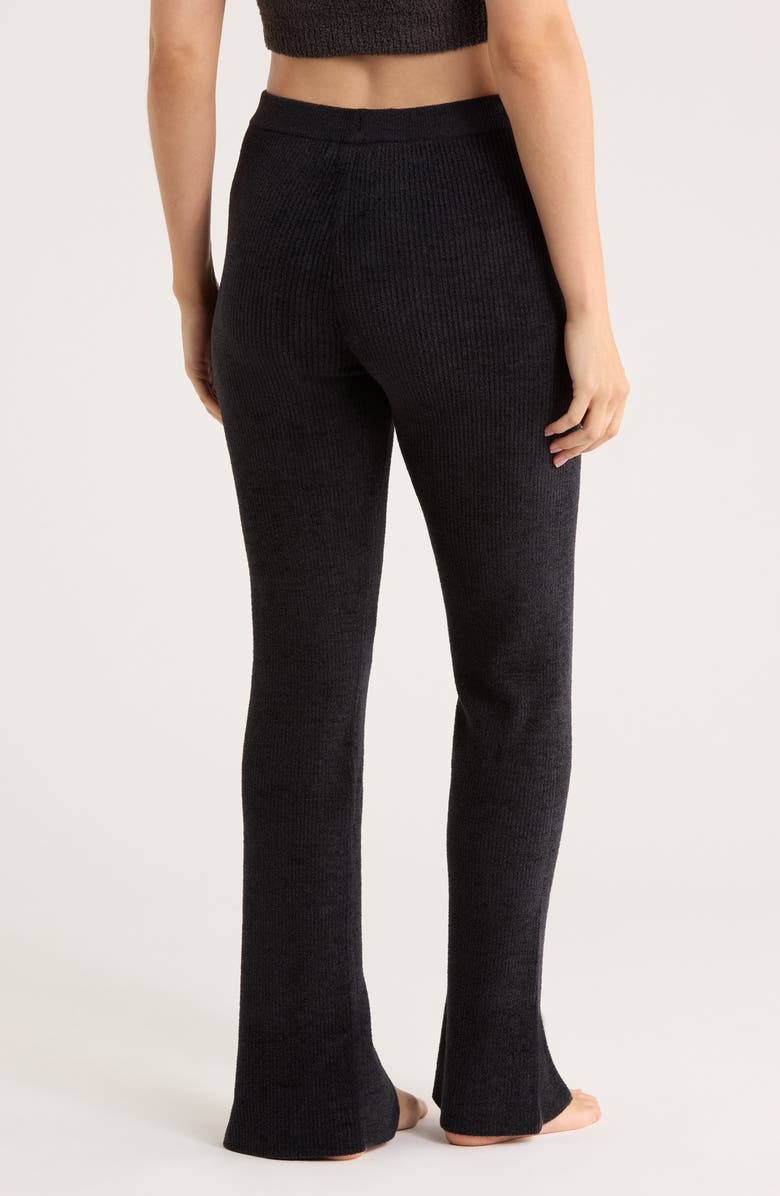 Barefoot Dreams<sup>®</sup> Slim Slit Rib Pajama Pants, Alternate, color, Black