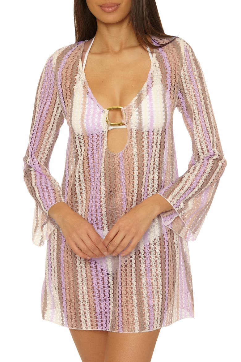 Paradise Metallic Knit Cover-Up Tunic, Main, color, MINERAL MULTI