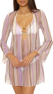 Becca Paradise Metallic Knit Cover-Up Tunic