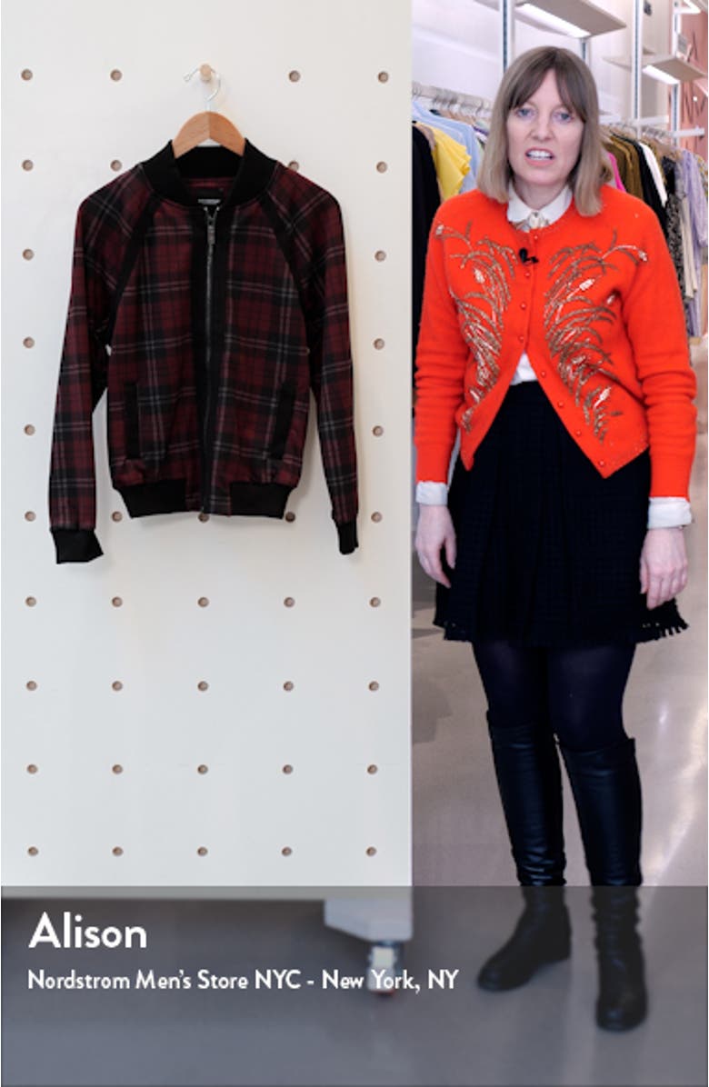 Liverpool Tartan Plaid Bomber Jacket, sales video thumbnail