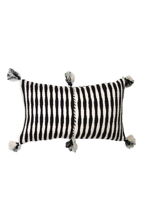 Antigua Classic Striped Handwoven Cotton Throw Pillow