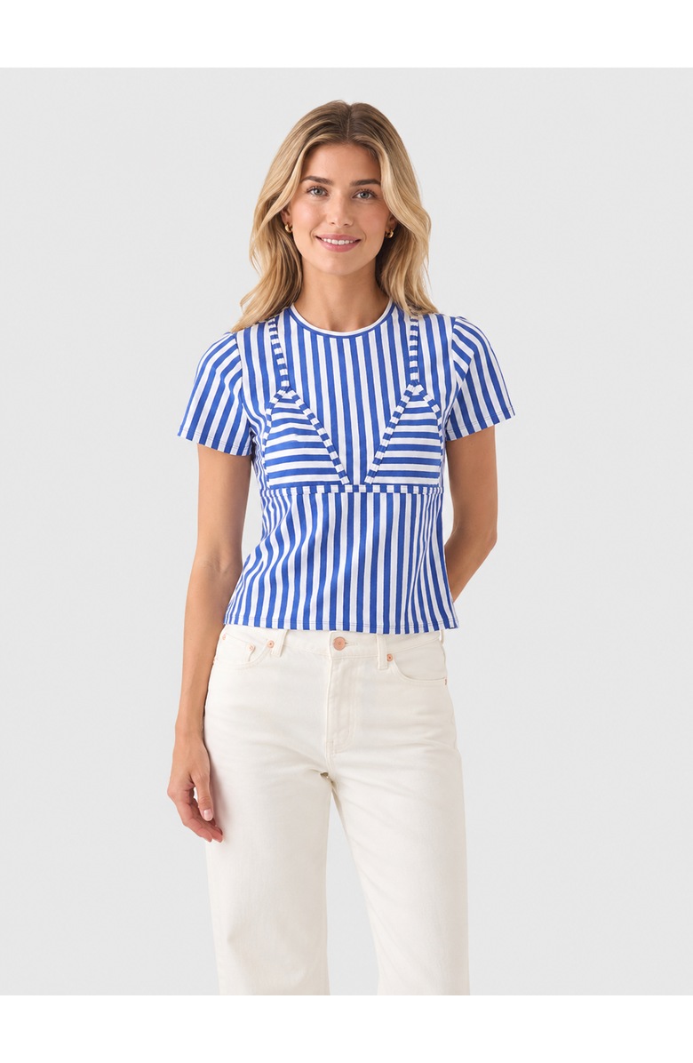 SIMONMILLER Kini Striped T-shirt, Alternate, color, Blue Stripe