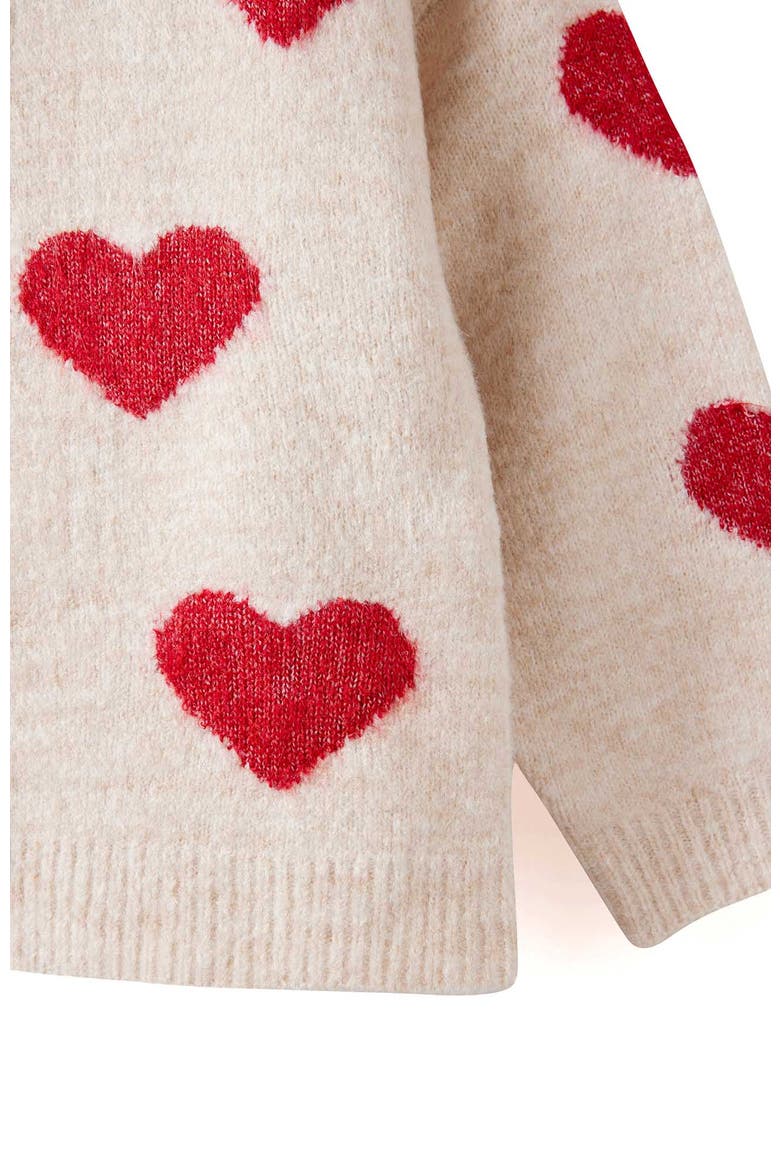 Kid's Cosi Knit Cardigan, Alternate, color, Oatmeal Marle Heart