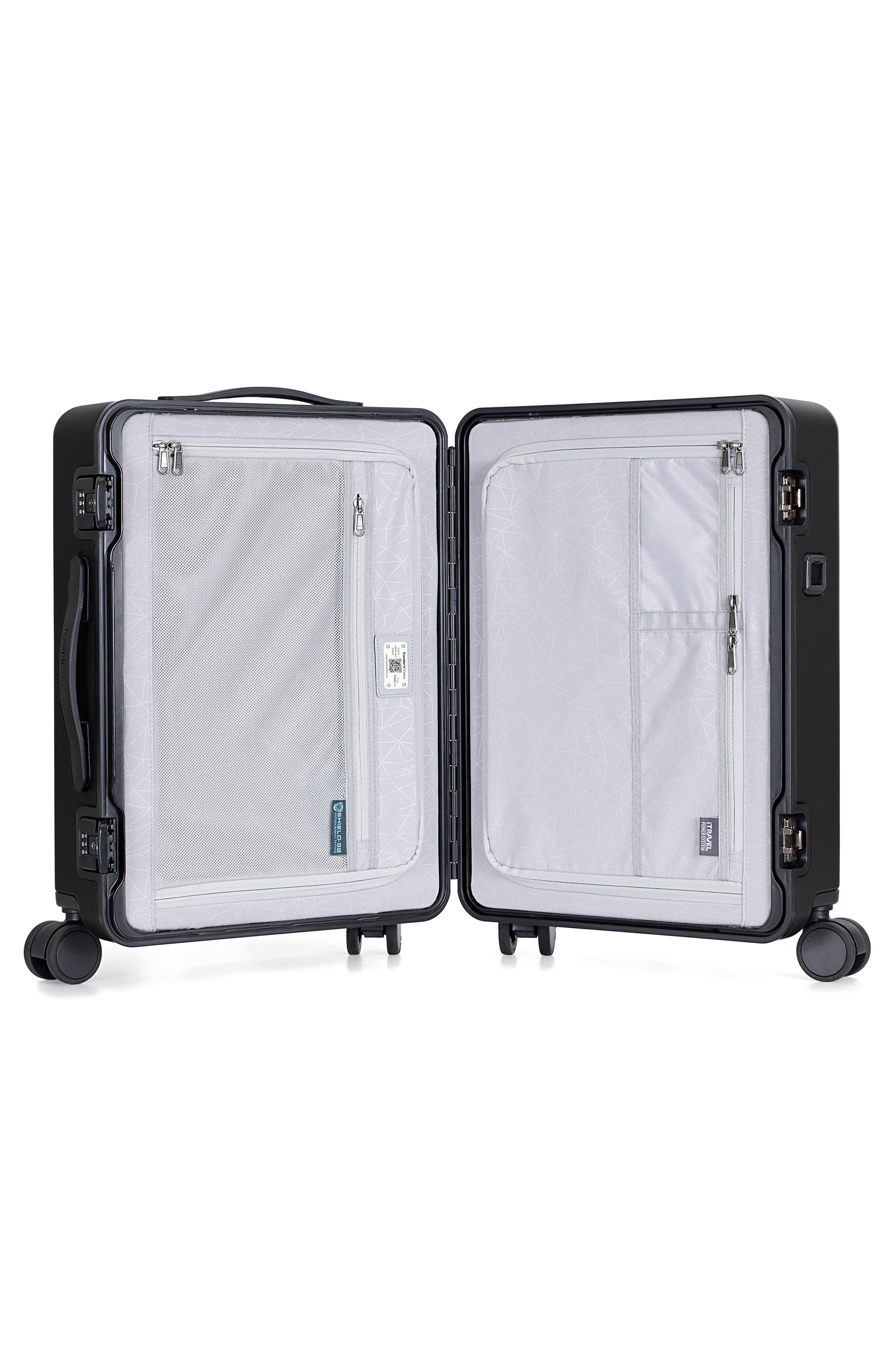 TRAVELERS CHOICE Castle Valley 21-Inch Carry-On Luggage, Alternate, color, Black