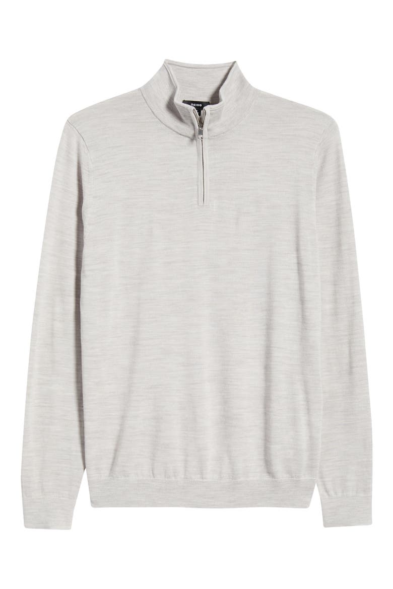 Blackhall Wool Quarter Zip Sweater, Alternate, color, WICKER BROWN
