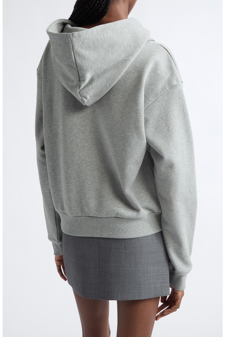 Bow Cotton Fleece Hoodie, Alternate, color, GREY