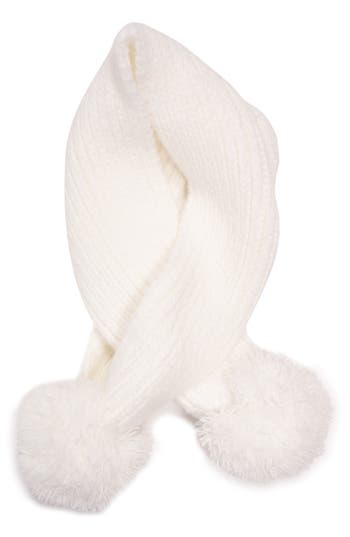 Reliable Of Milwaukee Crossover Pompom Scarf In White