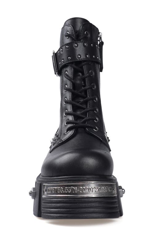 Zigi Monik Stud Lug Sole Combat Boot