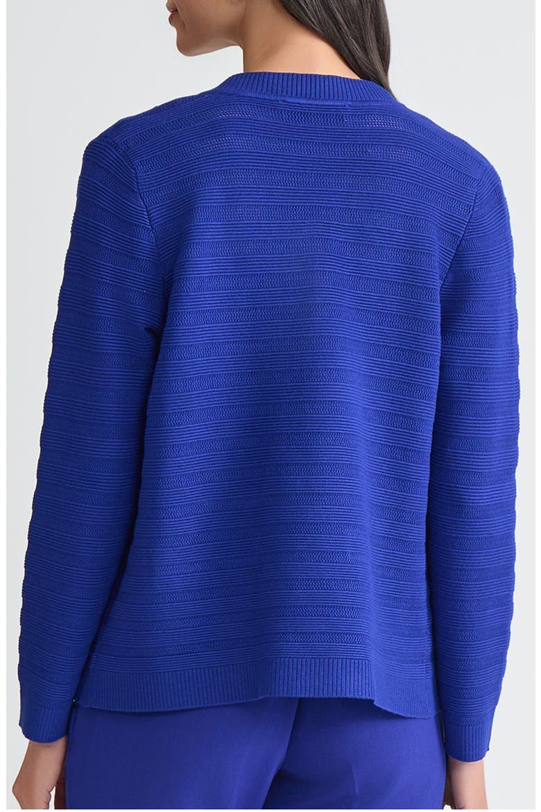 Kissing Front Ottoman Stitch Cardigan, Alternate, color, ROYAL SIGNATURE