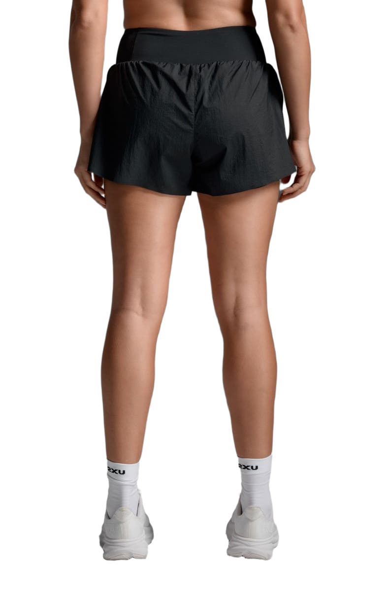 2XU Aero Hi-Rise2-in-1 3InchShorts, Alternate, color, Black/Silver Reflective