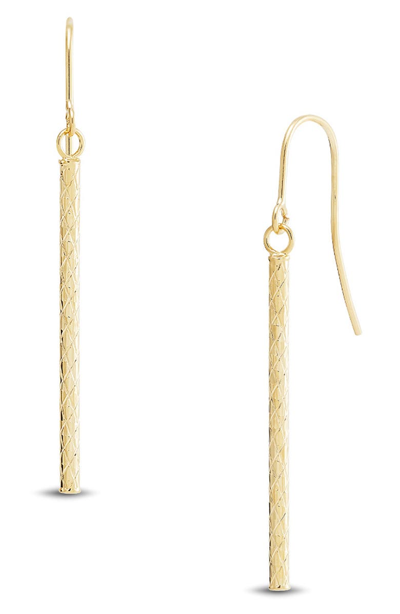 Frankie & Zoe Bar Drop Earrings, Main, color, Yellow Gold