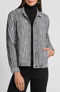 Foxcroft Thelma Crinkle Cotton Blend Gingham Jacket