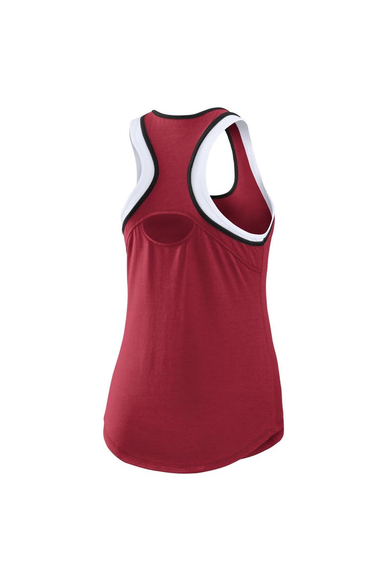 Women's WEAR by Erin Andrews Garnet South Carolina Gamecocks Open Hole Razorback Tank Top, Alternate, color, Garnet