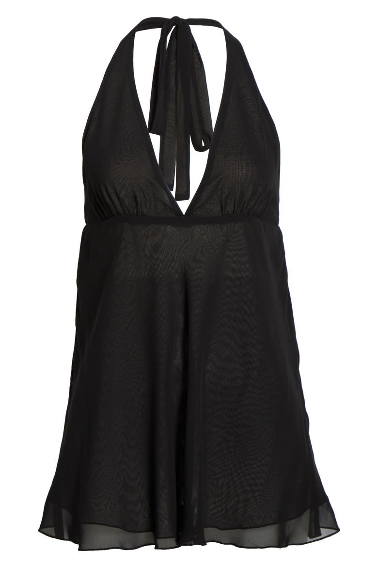 The Ryan Halter Minidress, Alternate, color, BLACK