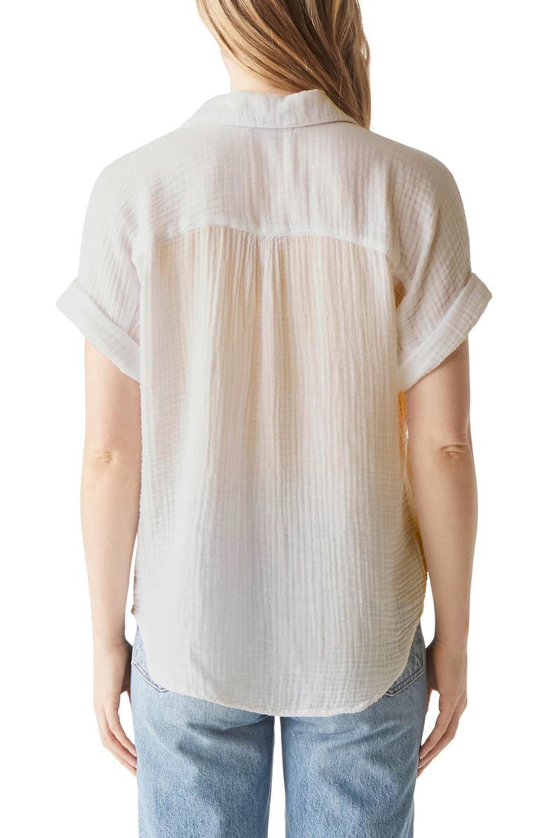 Michael Stars Gigi Popover Top, Alternate, color, Cement
