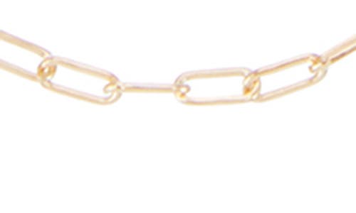 Fuzion Creations Paper Clip Chain Necklace In Yellow
