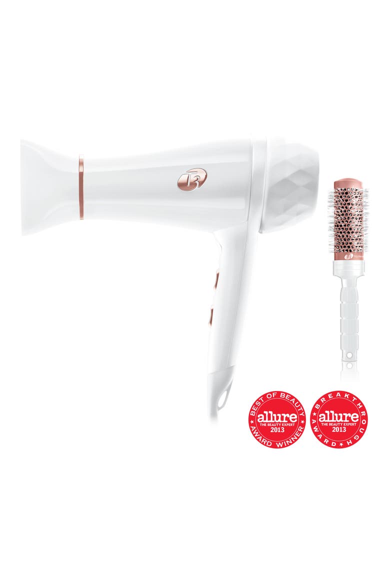 White & Rose Gold Featherweight Luxe 2i Hair Dryer, Alternate, color, NO COLOR