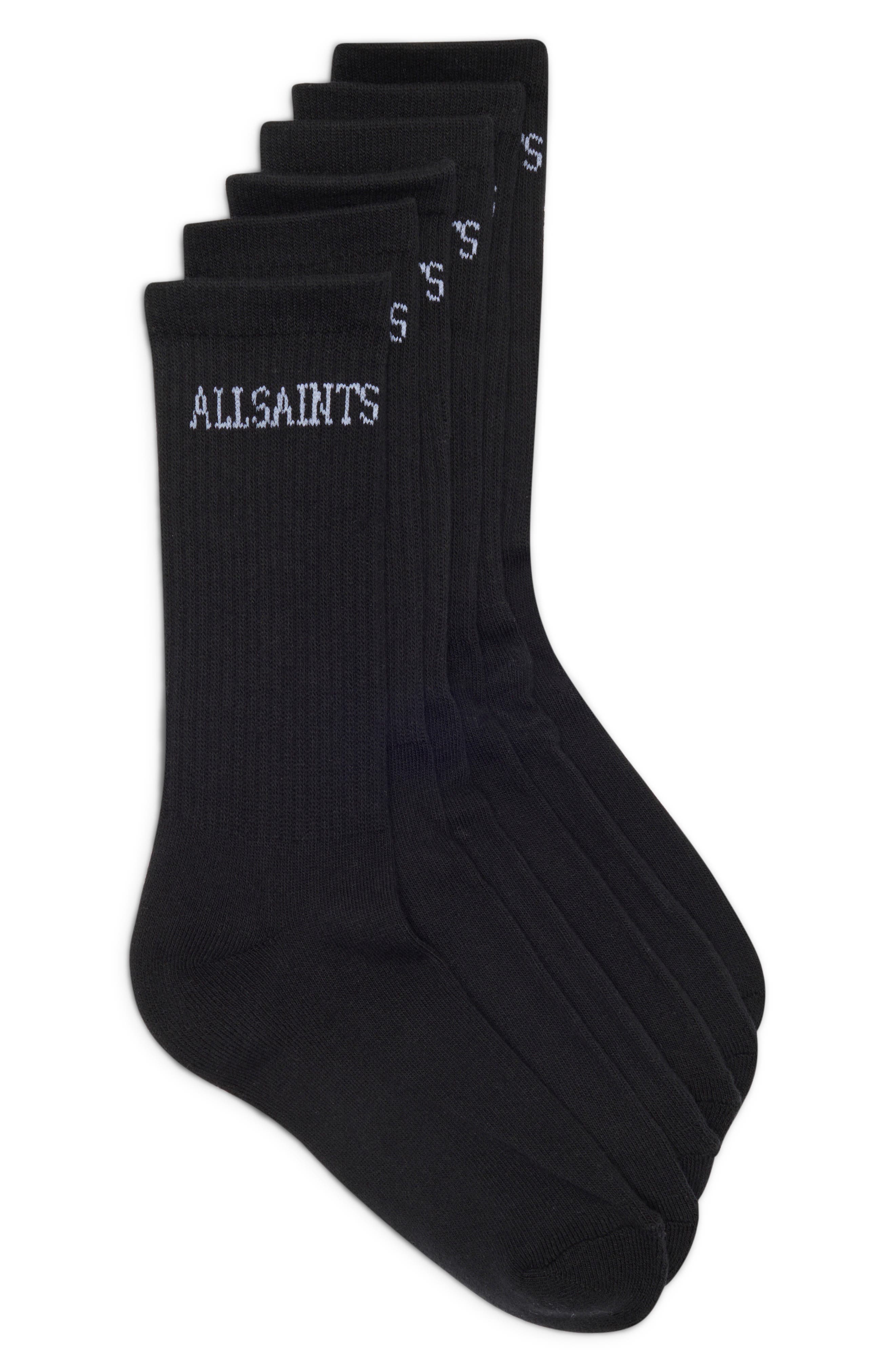 AllSaints 3-Pack Classic Sport High Cut Socks