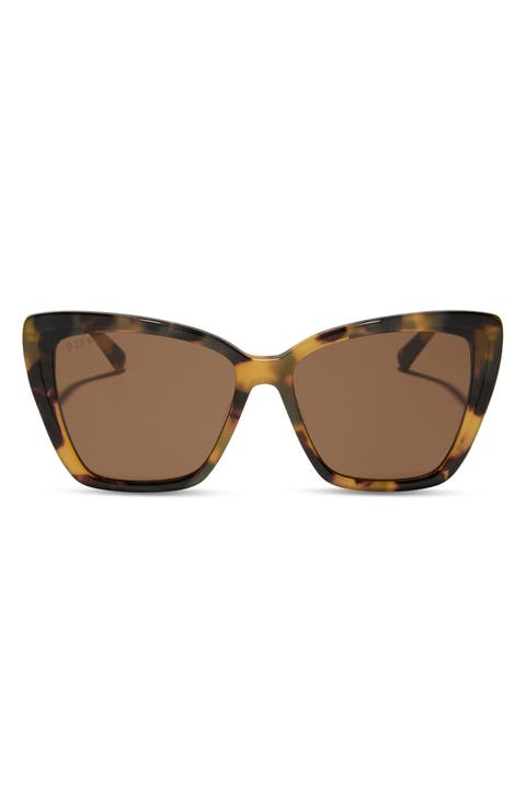 Becky II 56mm Polarized Cat Eye Sunglasses