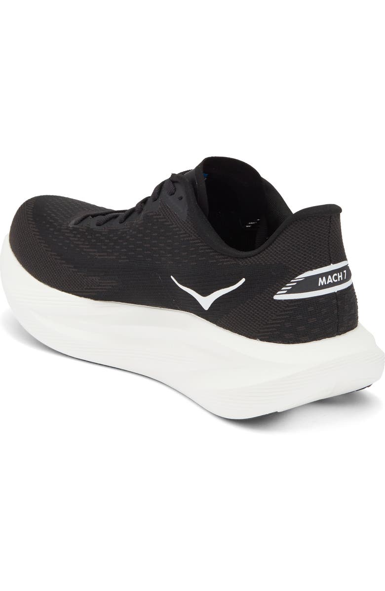 HOKA Mach 7 Running Shoe, Alternate, color, Black / White